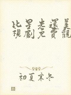 比星光还美丽电视剧免费观看高清