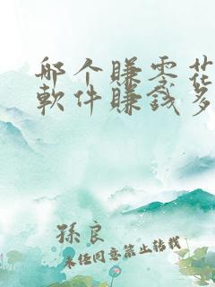 哪个赚零花钱的软件赚钱多