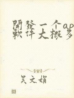 开发一个app软件大概多少钱