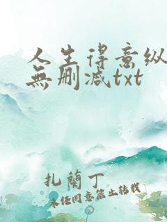人生得意纵须欢无删减txt