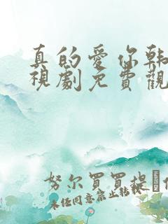 真的爱你韩剧电视剧免费观看