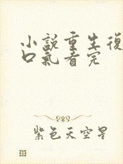 小说重生复仇一口气看完