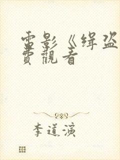 电影《缉盗》免费观看