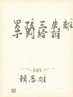 男孩三岁离婚孩子判给谁