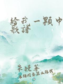 给我一颗中国心歌谱