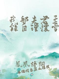 我那夫君柔弱不能自理怀雪