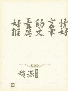 好看的言情小说推荐文笔好