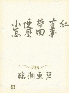 小便带有红色是怎么回事