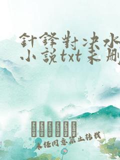 针锋对决水千丞小说txt未删减