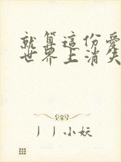 就算这份爱恋从世界上消失