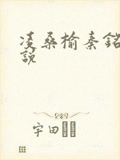 凌桑榆秦铭畅小说