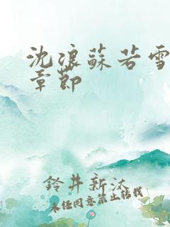 沈浪苏若雪更新章节