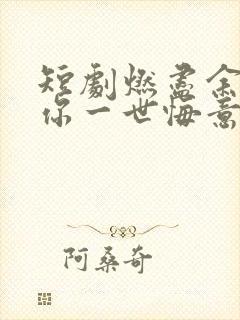 短剧燃尽余生换你一世悔意全集免费观看高清