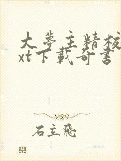 大梦主精校版txt下载奇书网