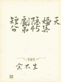 短剧隐婚天价老公第45集