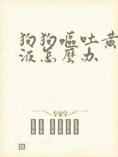 狗狗呕吐黄色粘液怎么办