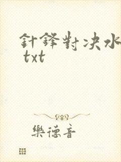 针锋对决水千丞 txt