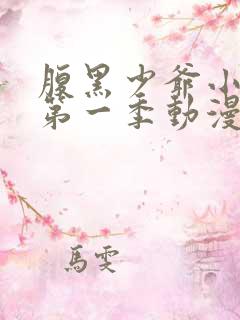 腹黑少爷小甜妻第一季动漫