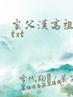 家父汉高祖小说txt
