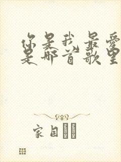 你是我最爱的人是哪首歌里的歌词