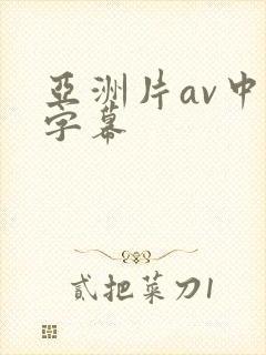 亚洲片av中文字幕