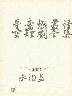 爱意燃尽情深成空短剧全集