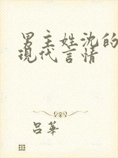 男主姓沈的小说现代言情