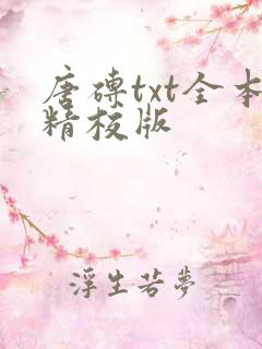 唐砖txt全本精校版