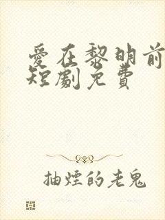 爱在黎明前升起短剧免费