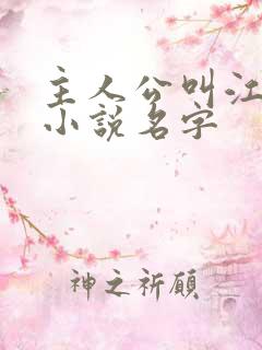 主人公叫江晨的小说名字