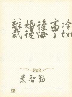 离婚后高冷女总裁后悔了txt