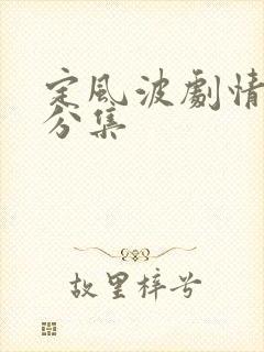 定风波剧情介绍分集