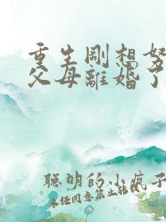 重生刚想努力,父母离婚了全文