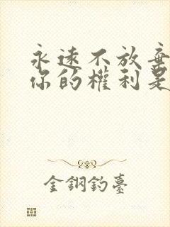 永远不放弃这爱你的权利是什么歌