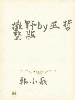 撒野by巫哲完整版