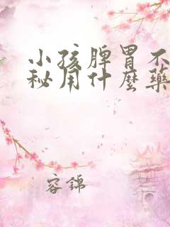 小孩脾胃不好便秘用什么药调理