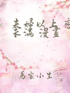 夫妇以上 恋人未满 漫画