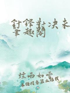 针锋对决未删减笔趣阁