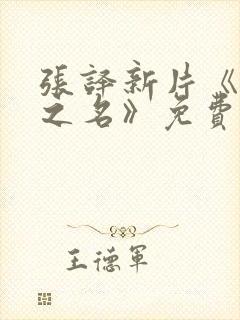 张译新片《以法之名》免费观看全集