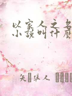 以家人之名原著小说叫什么名字