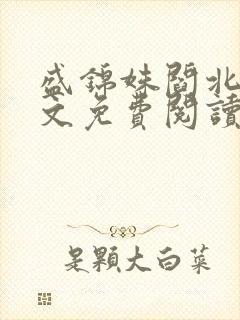 盛锦姝阎北铮全文免费阅读大结局