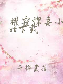 权宠悍妻小说txt下载