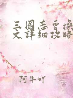 三国志曹操传图文详细攻略