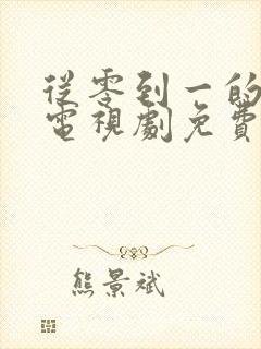 从零到一的爱情电视剧免费全集免费播放