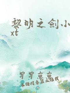 黎明之剑小说txt