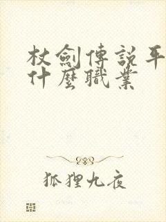 杖剑传说平民玩什么职业