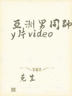 亚洲男同帅gay片video