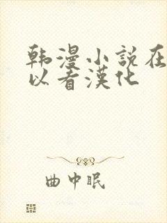 韩漫小说在哪可以看汉化