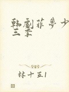 韩剧菲梦少女第三季