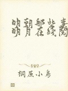 明朝那些事当年明月在线阅读